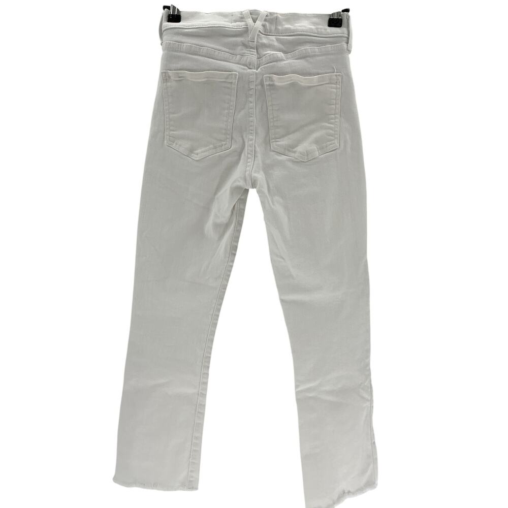 Veronica Beard High Rise White Carly Kick Flare Denim Jeans Size 25 - Picture 3 of 4